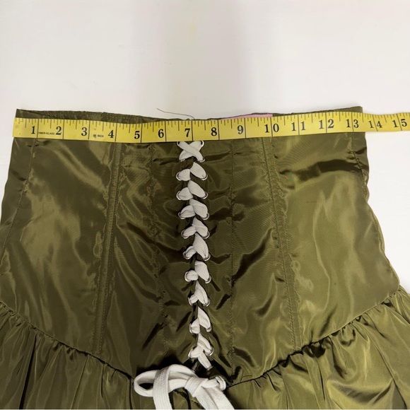 Nichole Lynel High-Waist Olive bubble Cargo Pants with Corset Waist Sz M - Picture 5 of 11